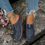 Round Toe Cutout Slip-Ons