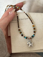 Beaded Horse Pendant Necklace