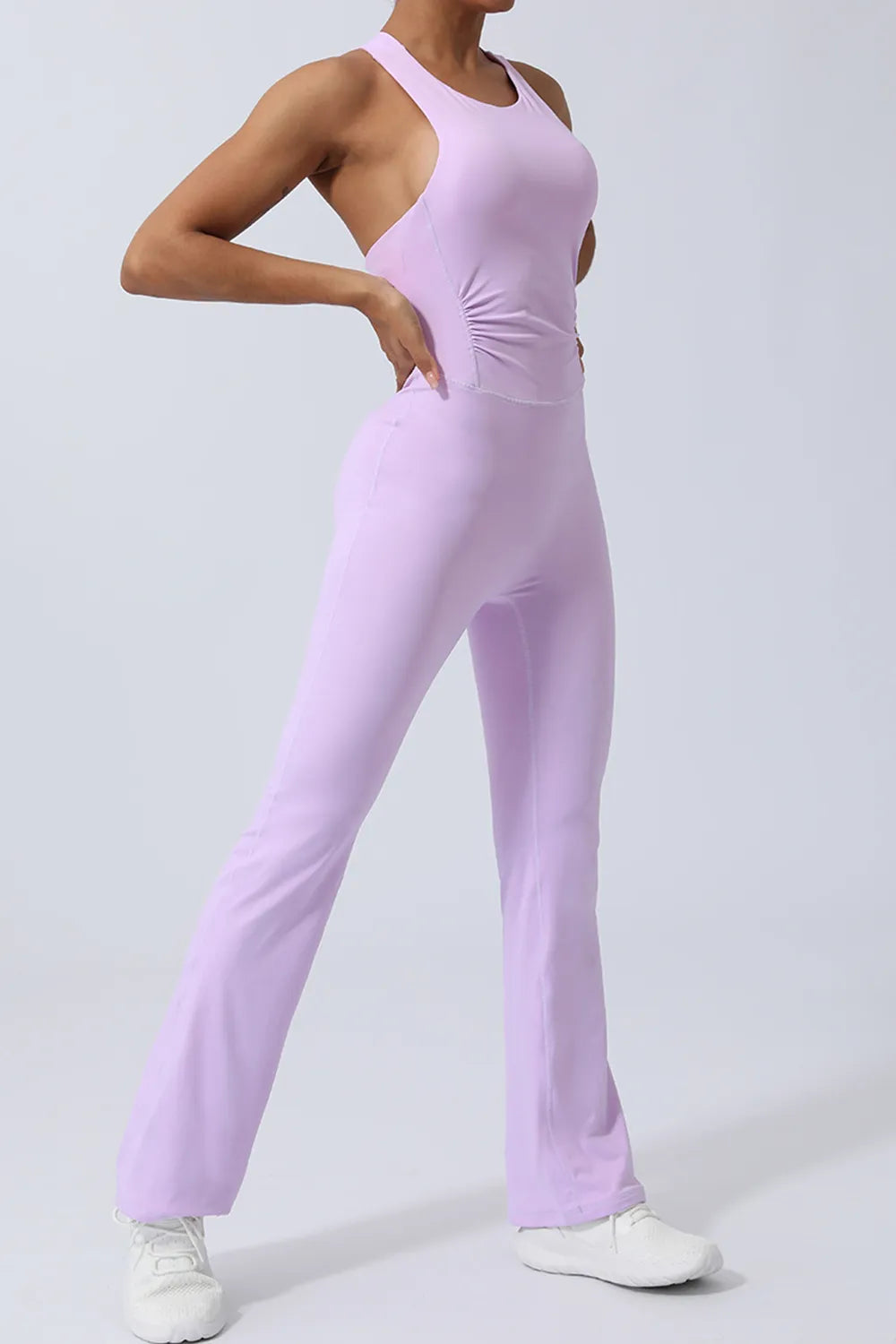 Crisscross Wide Strap Sleeveless Jumpsuit - Ladyez