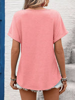 Lace Trim Short Sleeve T-Shirt