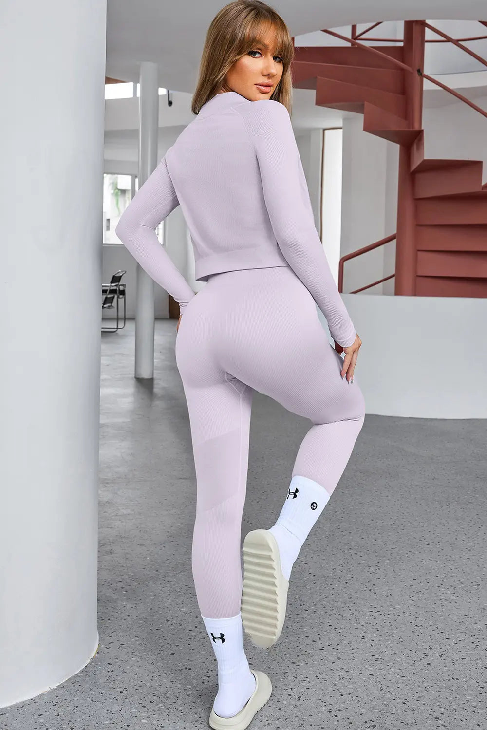 Tank Cropped Active Top and Pants Set - Ladyez