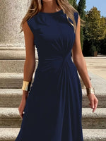 Twisted Round Neck Sleeveless Maxi Dress
