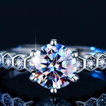 1 Carat Moissanite 925 Sterling Silver Ring
