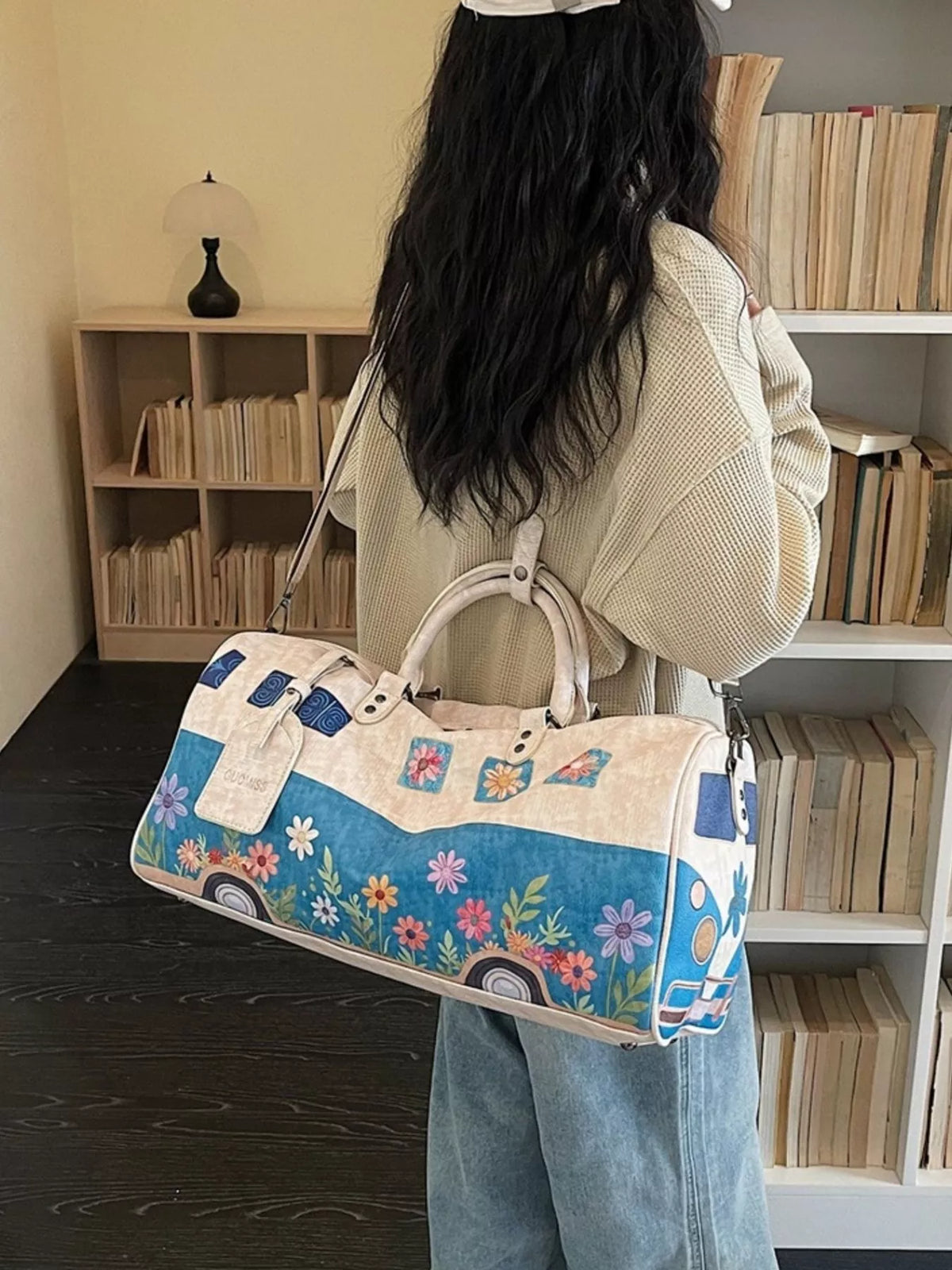 Floral Print Duffel Bag