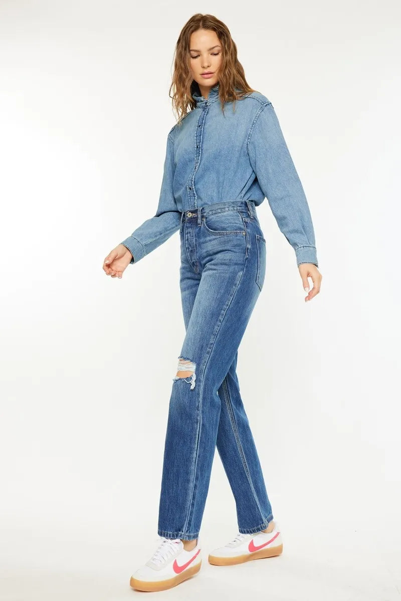 Kancan Ultra High Rise 90's Boyfriend Jeans - Ladyez