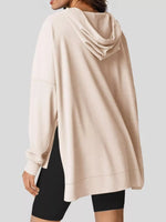 High-Low Hoodie with Kangaroo Pocket