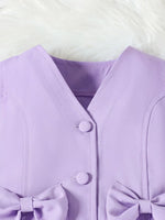 Children's Bowknot Vest & Pleated Skirt Set