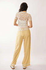 Davi & Dani Loose Turtle Neck Lace Mesh Lace Sheer Top