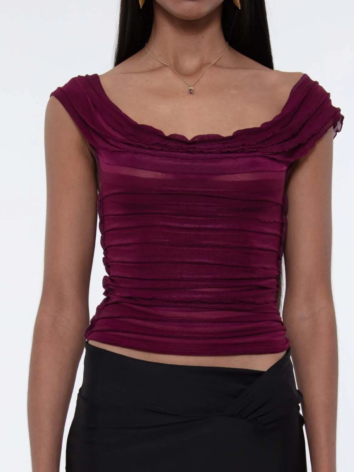 Ruched Solid Tank - Ladyez