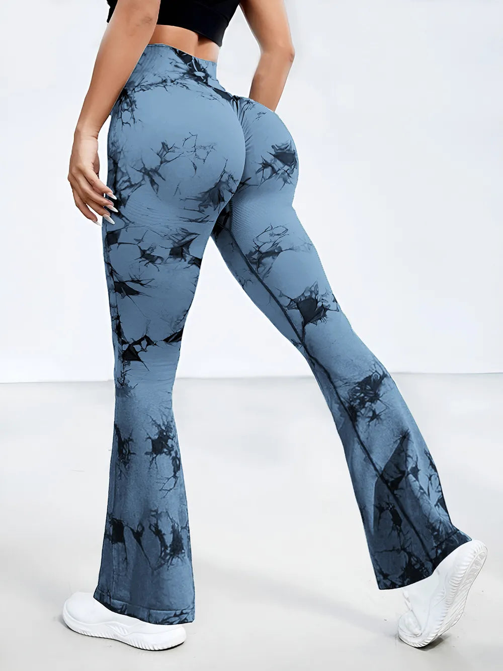 Tie-Dye High Waist Active Leggings - Ladyez
