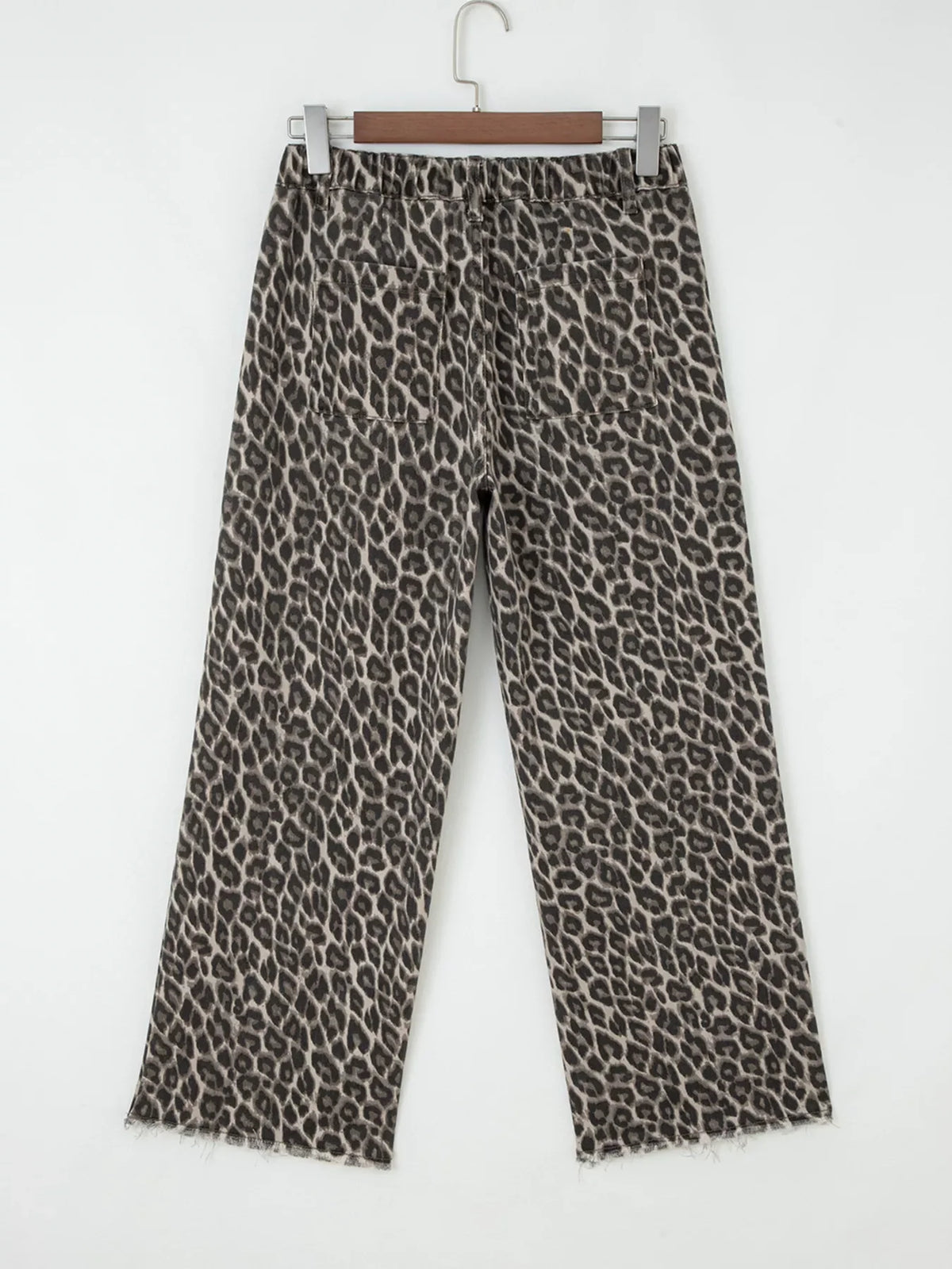 Leopard Straight Loose Leg Jeans