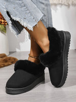Cozy Winter Fur-Lined Ankle Boots - Ladyez