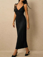 Sleeveless Ribbed Knit Midi Dress