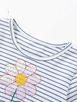 Children's Striped Flower Tulle Dress