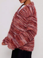 Chunky Knit V-Neck Button-Up Cardigan
