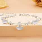 Double Layer Ginkgo Leaf Bracelet