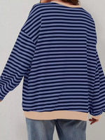 Lovelet Contrast Striped Long Sleeve Sweatshirt