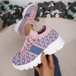 Round Toe Lace Up Sneakers