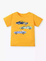 Children's Car Graphic Short Sleeve T-Shirt