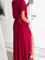 Flutter Sleeve Surplice Tie Waist Dress - Ladyez