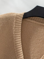 Textured Knit Open Front Cardigan