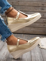 Point Toe Wedge Loafers