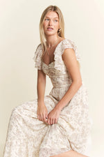 Jade By Jane Full Size Ruffle Sleeve Tiered Maxi Dress Plus Size - Ladyez