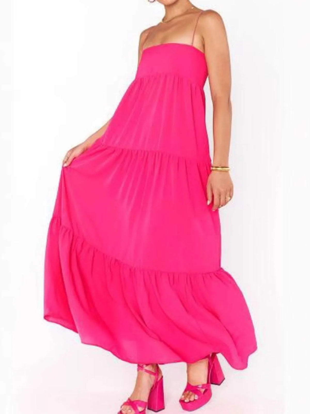 Printed Square Neck Cami Maxi Dress