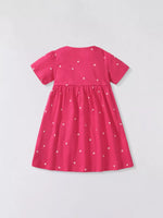 Children's Unicorn Polka Dot Round Neck Dress