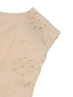 Eyelet Open Front Vest