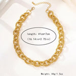 18K Gold-Plated Alloy Twisted Necklace