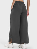 Millennia Slit Wide Leg Active Pants - Ladyez