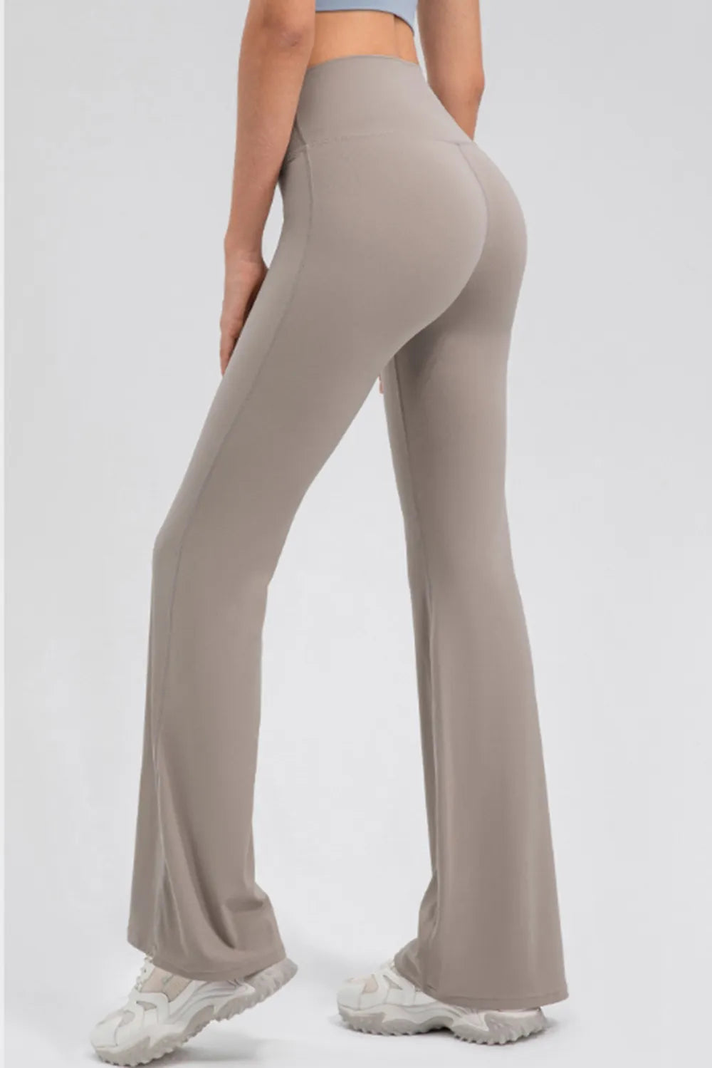 High Waist Straight Active Pants - Ladyez