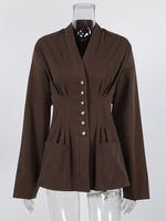 Button Down Long Sleeve Outerwear