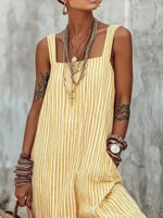 Full Size Striped Wide-Leg Jumpsuit Plus Size