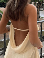 Ruffled Halter Neck Mini Dress