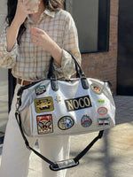 Patchwork Embellished Travel Bag