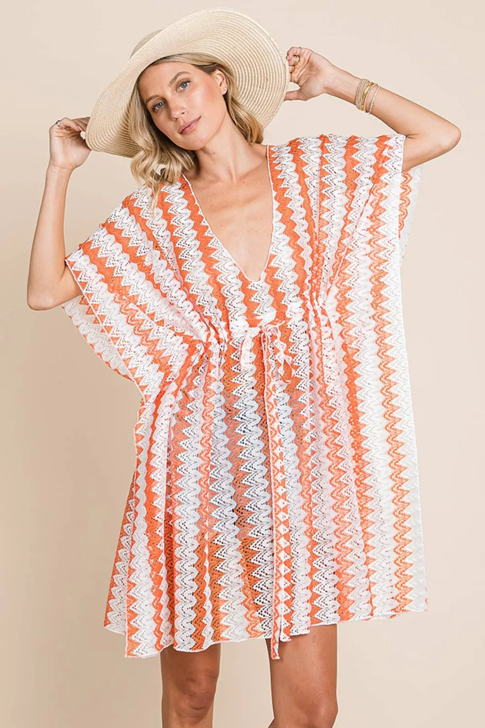 Cotton Bleu by Nu Label Multi Crochet Lace Cover Up - Ladyez