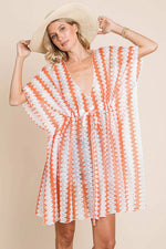 Cotton Bleu by Nu Label Multi Crochet Lace Cover Up - Ladyez