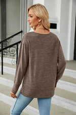 V-Neck Long Sleeve T-Shirt
