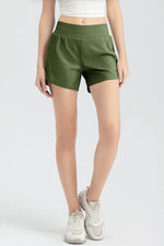 Elastic Waist Active Shorts - Ladyez