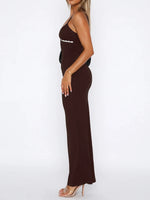 Lace Detail Slim Fit Bodycon Maxi Dress - Ladyez