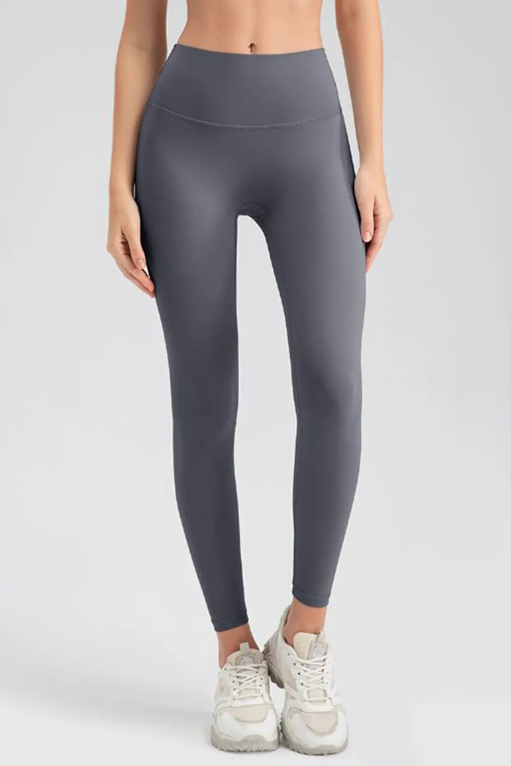 Wide Waistband Sport Leggings - Ladyez