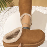 Plush Lined Round Toe Slippers