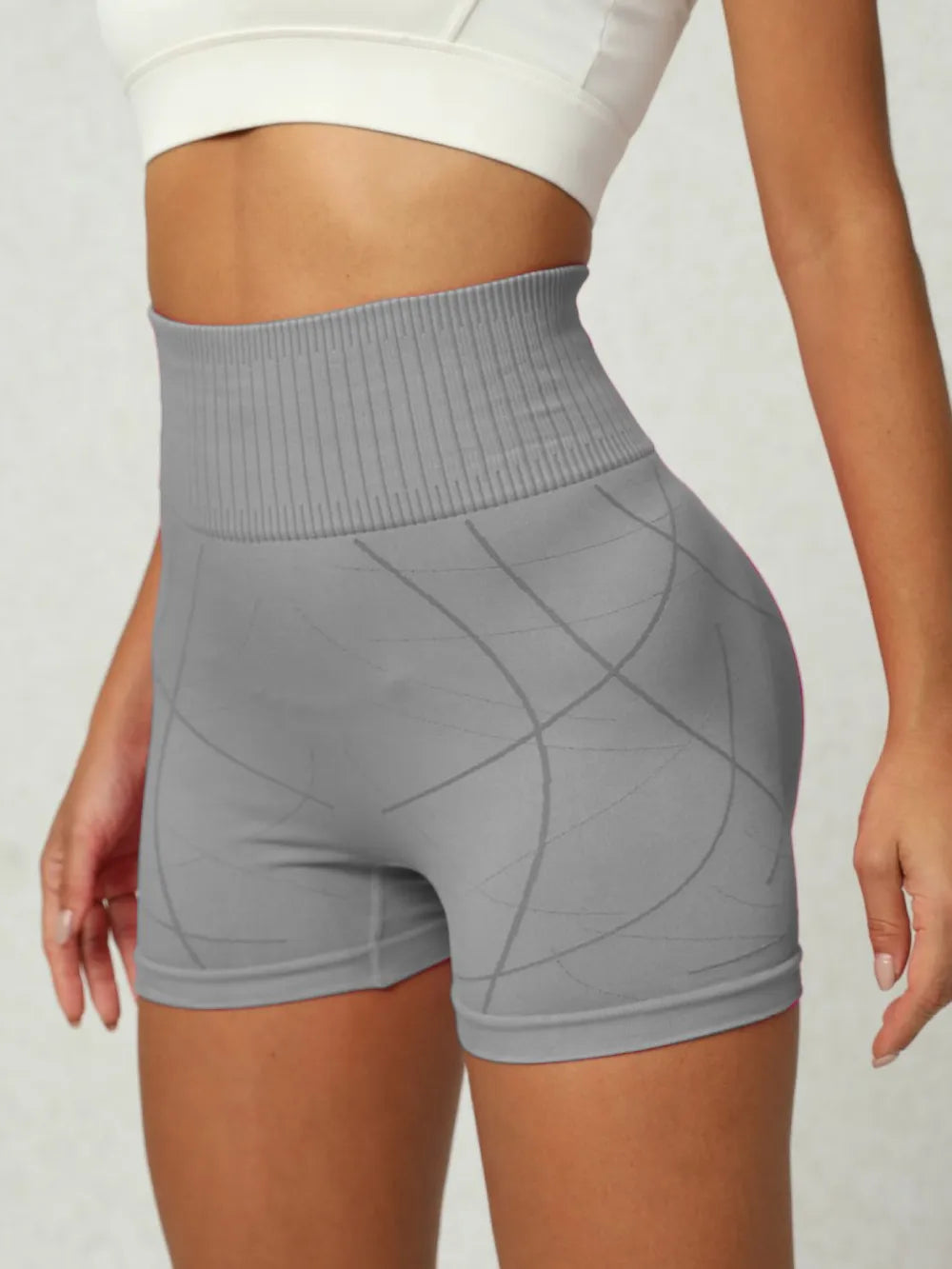High Waist Active Shorts - Ladyez
