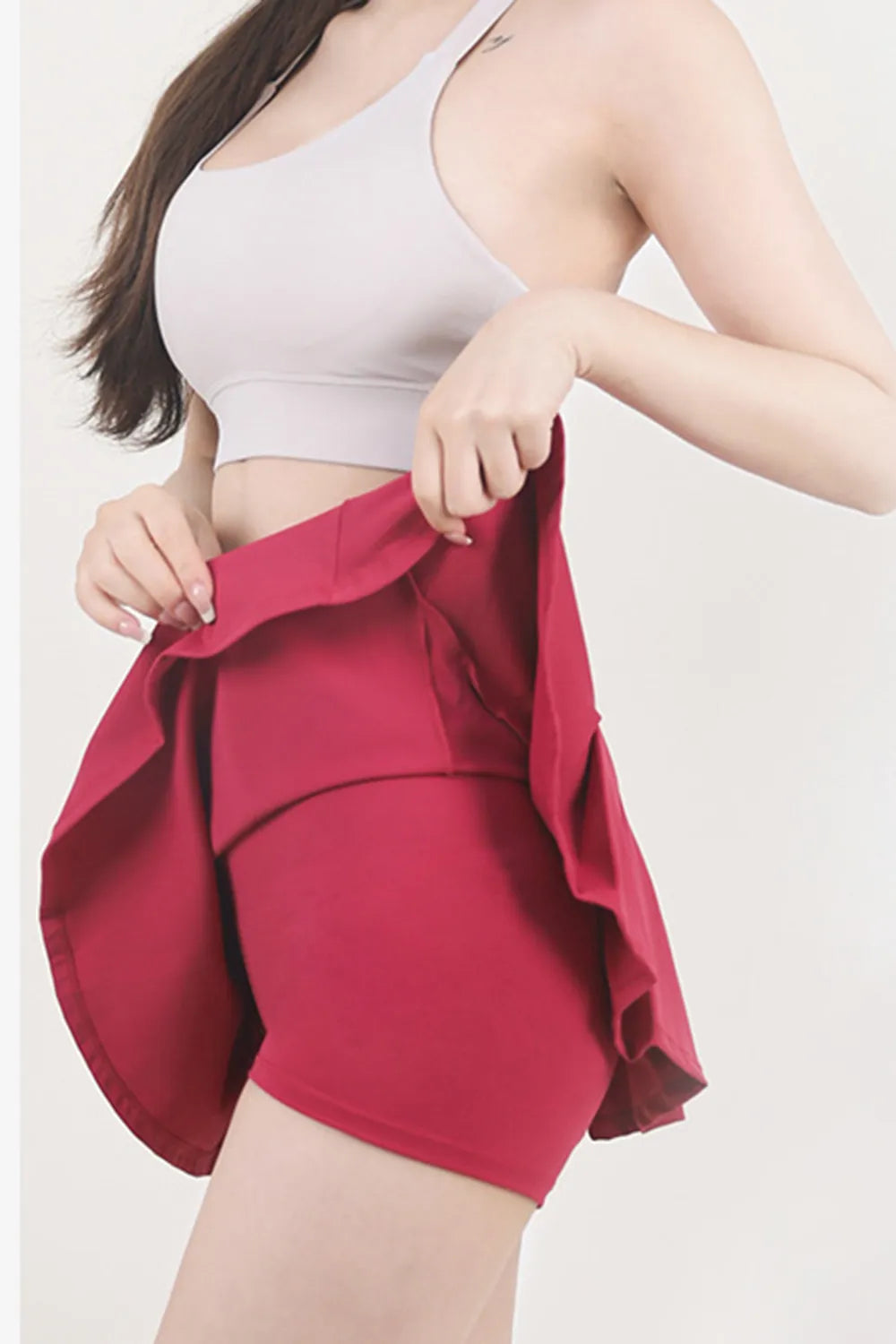 High Waist Pleated Active Skirt - Ladyez