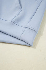 Half Zip Thumbhole Sleeve Hoodie and Pants 2pcs Outfit