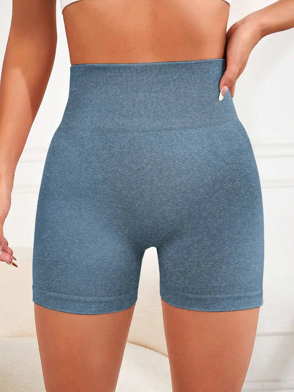High Waist Active Shorts - Ladyez