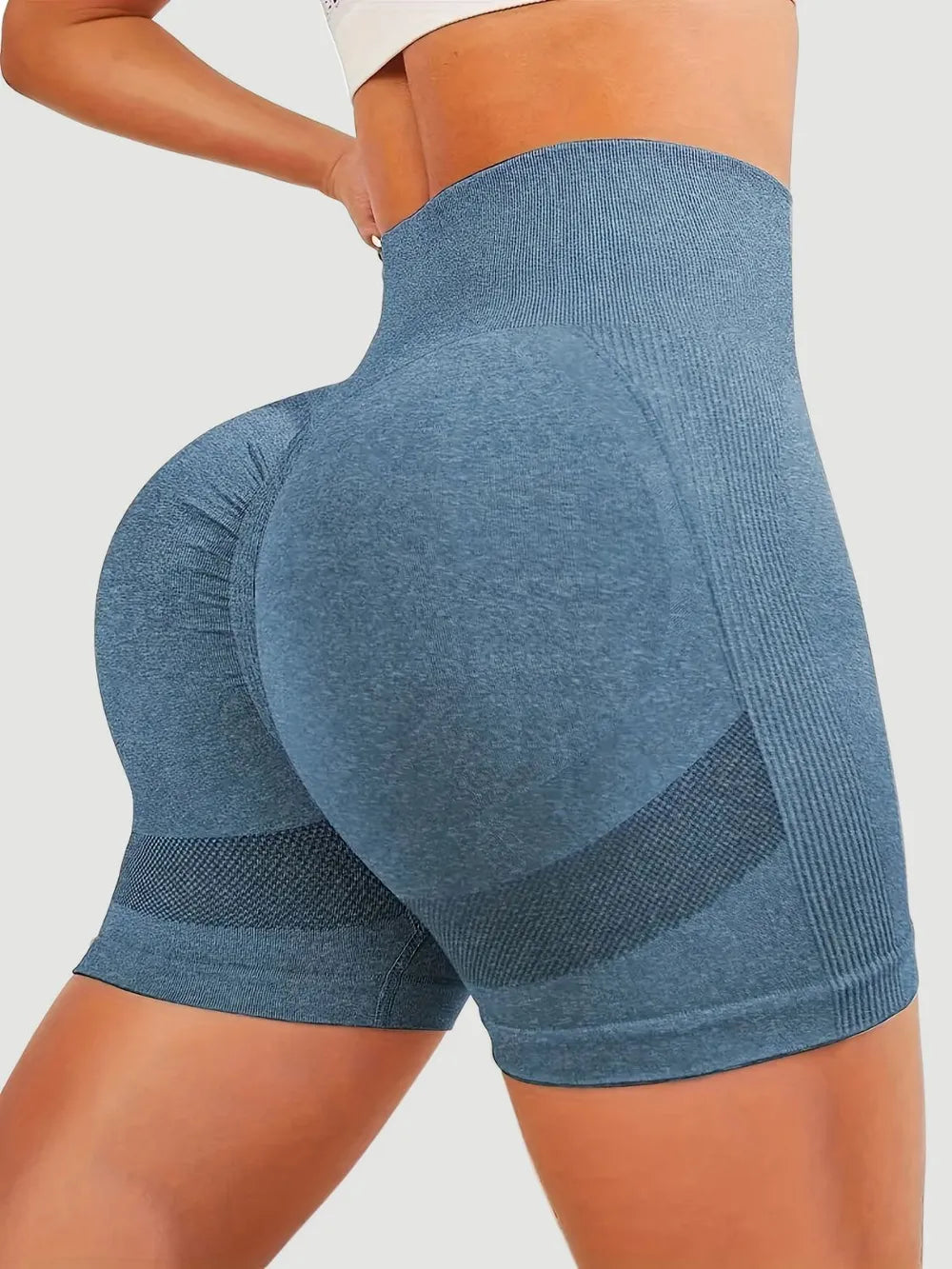 High Waist Active Shorts - Ladyez