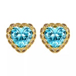 Heart-Shaped Stud Earrings